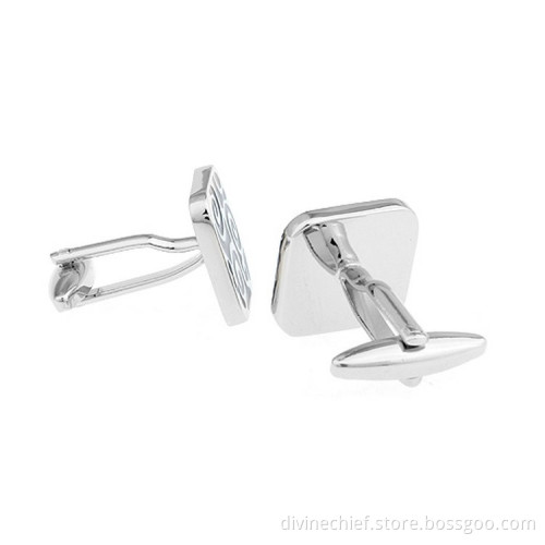 Classical Cufflinks With Sea Wave Pattern Custom Luxury Cufflinks For Man's Shirt